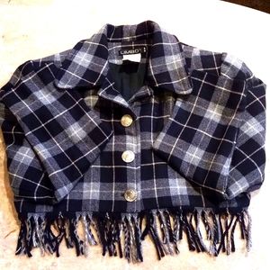 Vintage Gray Plaid LIMBO Wool Blazer